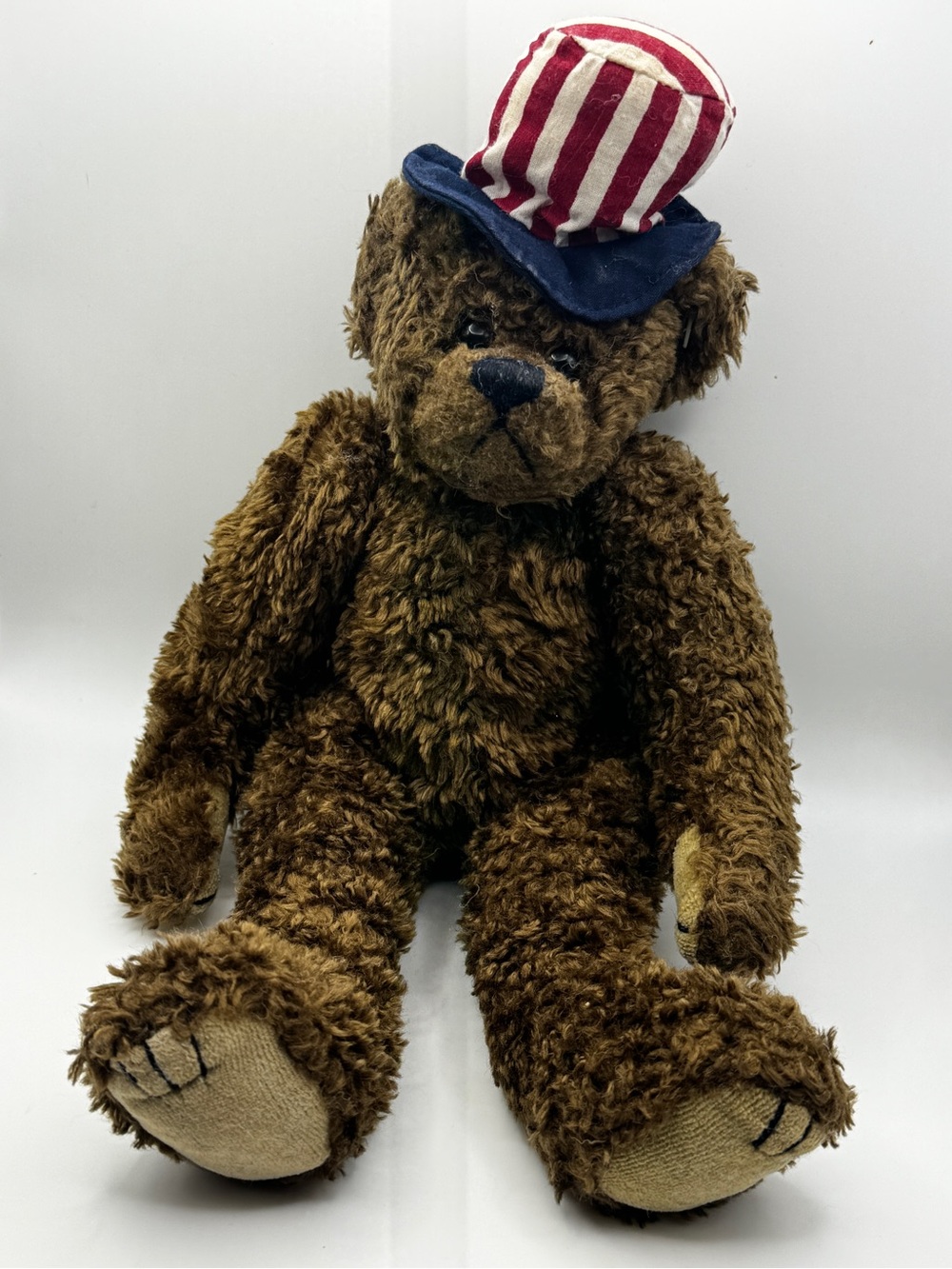 1998 TY Patriotic Brown Plush Bear Toy